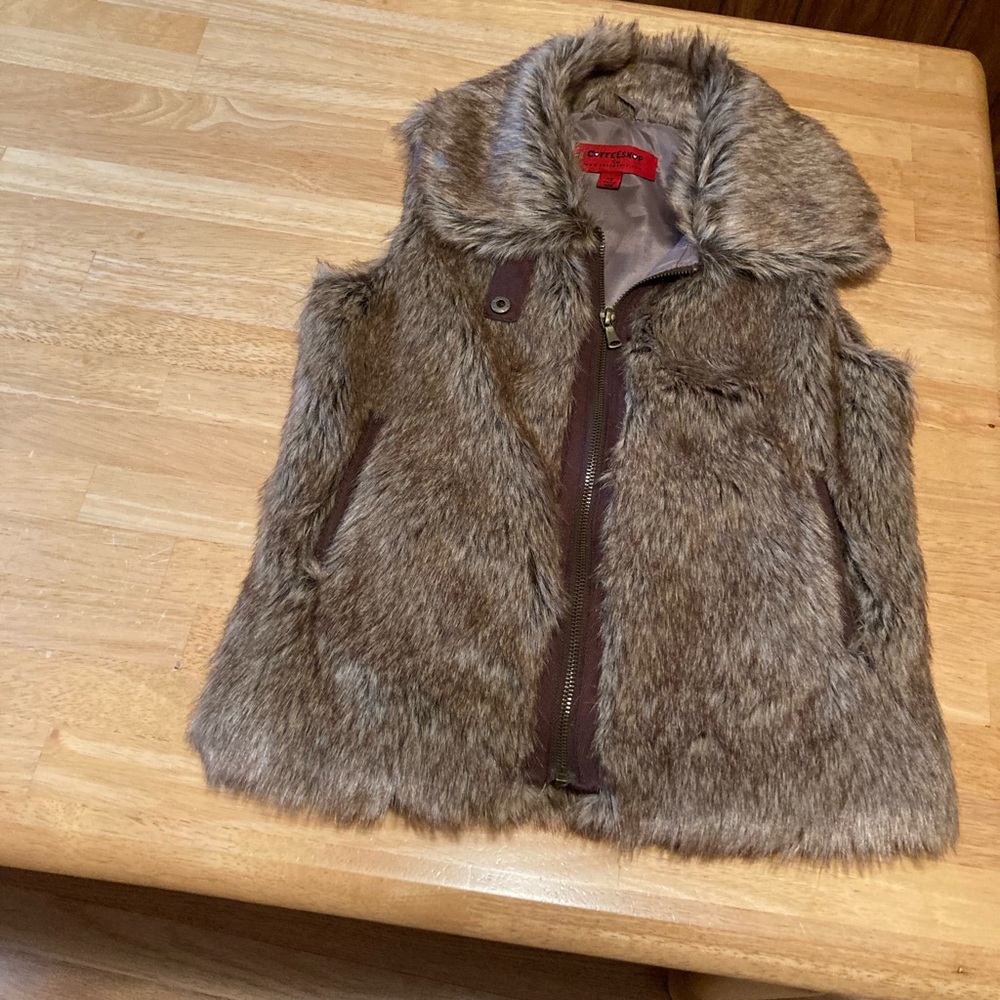 Brown Faux Fur Vest